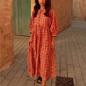 Maya Midi Dress Saffron Sun
